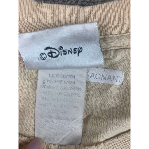 Vinatge Disney Tan Size Large World Tour Mickey Mouse Park Short Sleeve T Shirt - Picture 6 of 12